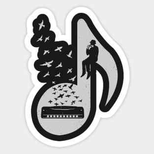 Musical - Harmonica Sticker